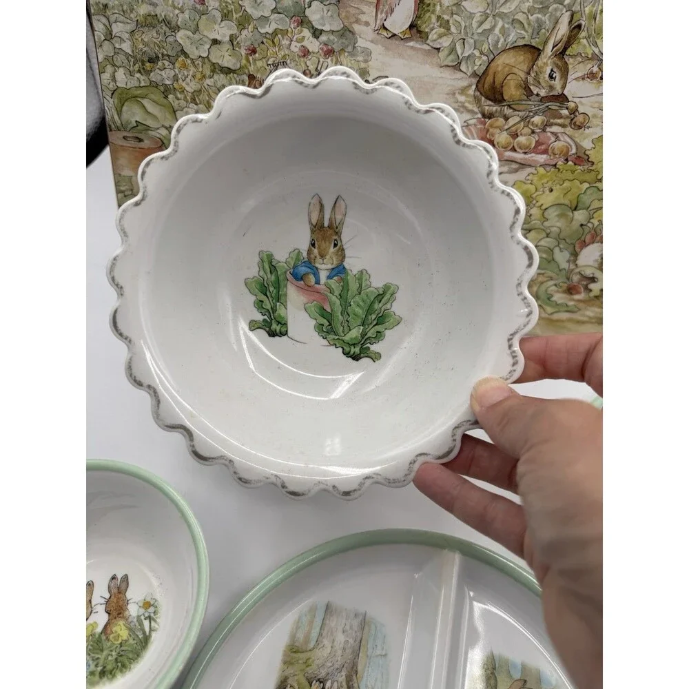 Pottery Barn Kids Beatrix Potter Peter Rabbit Plates Bowls Placemat Lot